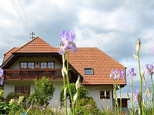 Ferienwohnung Gartenblick - Balkon Richtung Garten
